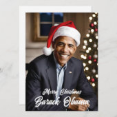 Barack Obama zu Weihnachten in der Weihnachtsmannm (Vorne/Hinten)