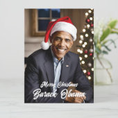 Barack Obama zu Weihnachten in der Weihnachtsmannm (Stehend Vorderseite)