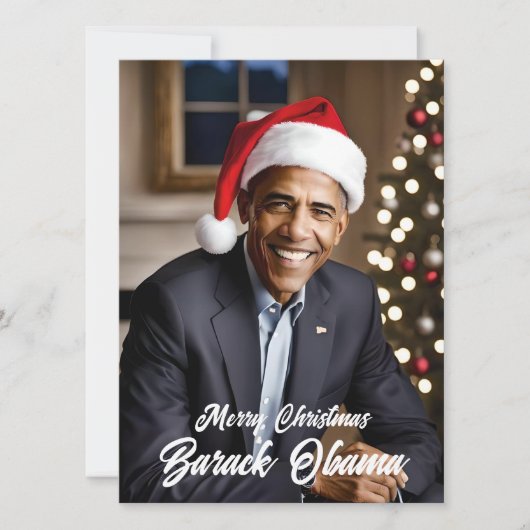 Barack Obama zu Weihnachten in der Weihnachtsmannm (Vorderseite)