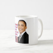 Barack Obama, zurück auf Zurück_ Kaffeetasse (VorderseiteRechts)