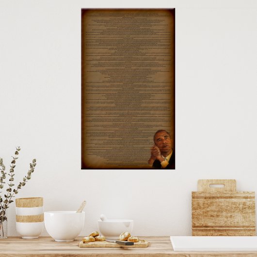 Barack Obamas Akzeptanzrede Poster (Küche)