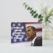 Barack Obamas Herz der Leidenschaft Postkarte (Stehend Vorderseite)