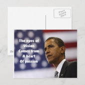 Barack Obamas Herz der Leidenschaft Postkarte (Vorne/Hinten)