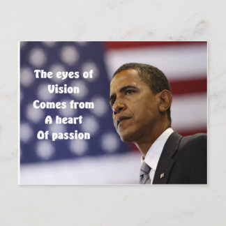 Barack Obamas Herz der Leidenschaft Postkarte