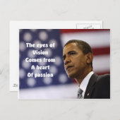Barack Obamas Herz der Leidenschaft Postkarte (Vorne/Hinten)