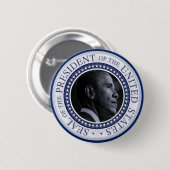 Barack Obamas Präsidentschaftliches Siegel Button (Vorne & Hinten)