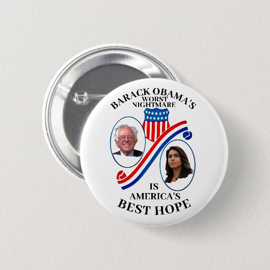 Barack Obamas schlimmster Albtraum Button (Vorne & Hinten)