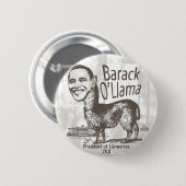 Barack O'Llama 2008 Button (Vorne & Hinten)