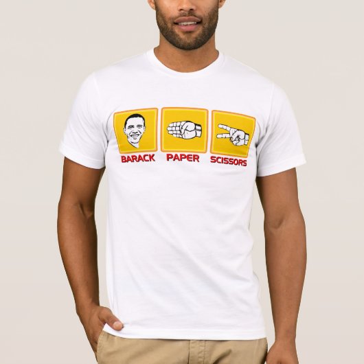 Barack Papierscheren T-Shirt (Vorderseite)