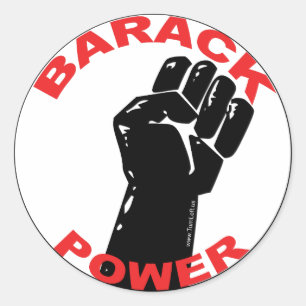 BARACK POWER RUNDER AUFKLEBER