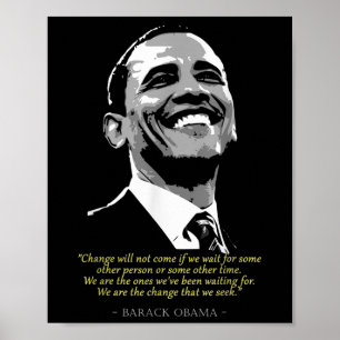 Barack Präsident Obama Zitat Poster