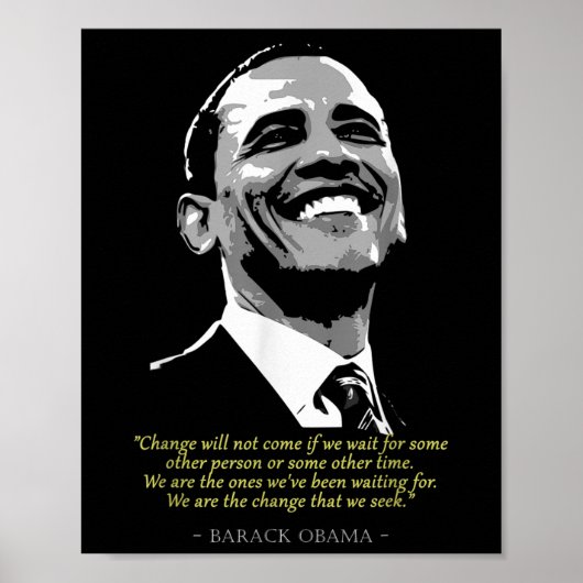 Barack Präsident Obama Zitat Poster (Vorne)