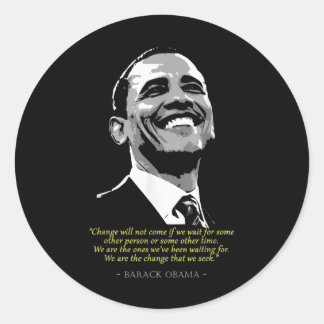 Barack Präsident Obama Zitat Runder Aufkleber