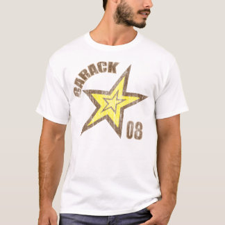 Barack Star O8 Vintage Distressed Grafik T-Shirt