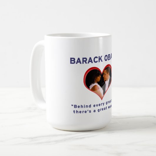 Barack u. Michelle Obama Kaffeetasse (Vorderseite Links)