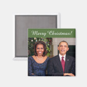Barack und Michelle 2013WA - Weihnachtsmagnet Magnet (Vorderseite/Rückseite)