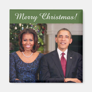 Barack und Michelle 2013WA - Weihnachtsmagnet Magnet