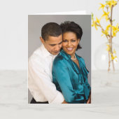 Barack und Michelle Karte (Gelbe Blume)