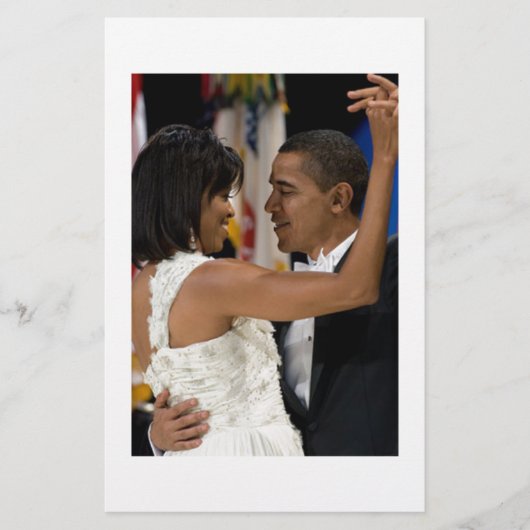 Barack und Michelle Obama Briefpapier (Vorderseite)