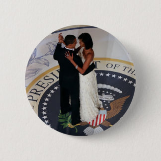 Barack und Michelle Obama, der Eröffnungsball Button