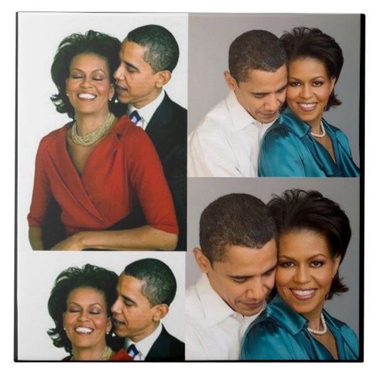 BARACK UND MICHELLE OBAMA FLIESE (Vorderseite)