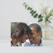 Barack und Michelle Obama Foto Postkarte (Stehend Vorderseite)
