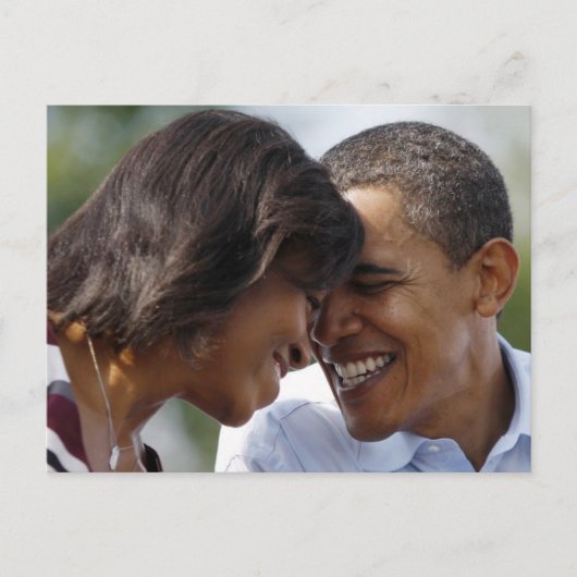 Barack und Michelle Obama Foto Postkarte (Vorderseite)