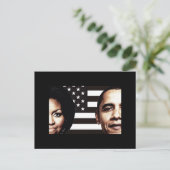 Barack und Michelle Obama Foto Postkarte (Stehend Vorderseite)