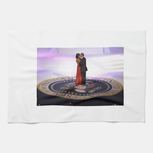 Barack und Michelle Obama Geschirrtuch (Horizontal)