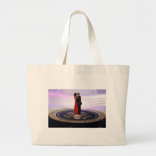 Barack und Michelle Obama Jumbo Stoffbeutel