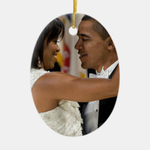 Barack und Michelle Obama Keramik Ornament