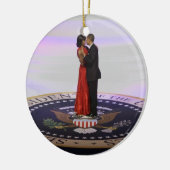 Barack und Michelle Obama Keramik Ornament (Links)