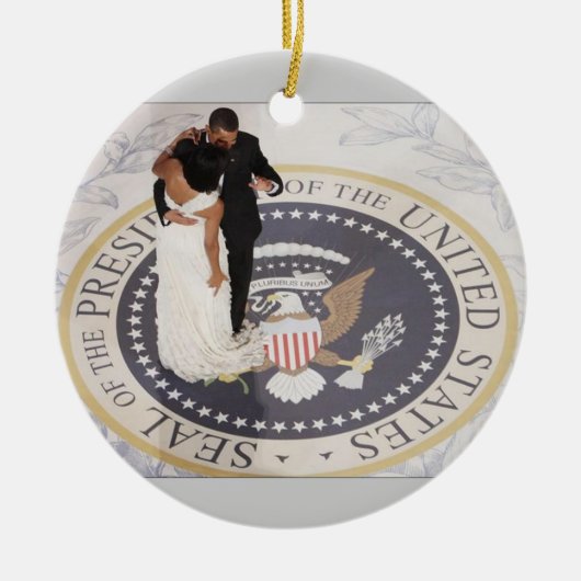 Barack und Michelle Obama Keramikornament (Vorne)