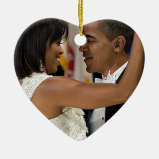 Barack und Michelle Obama Keramikornament (Vorne)