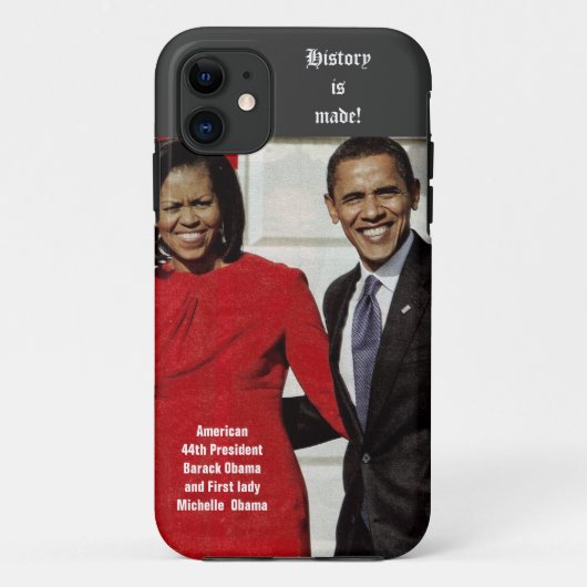 BARACK UND MICHELLE OBAMA MACHEN GESCHICHTE Case-Mate iPhone HÜLLE (Rückseite)