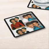 BARACK UND MICHELLE OBAMA RECHTECKIGER PAPPUNTERSETZER (angewinkelt)