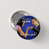 Barack und Michelle Obama - Sieg Button (Vorne & Hinten)
