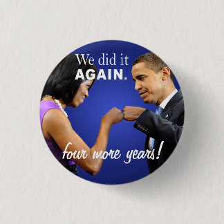 Barack und Michelle Obama - Sieg Button