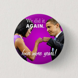 Barack und Michelle Obama Siegfauststoß Button