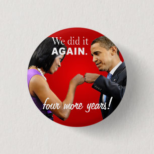 Barack und Michelle Obama Siegfauststoß Button