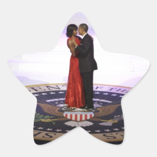 Barack und Michelle Obama Stern-Aufkleber