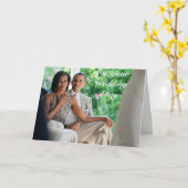 Barack und Michelle Wedding - Karte (Gelbe Blume)