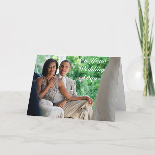 Barack und Michelle Wedding - Karte (Vorderseite)