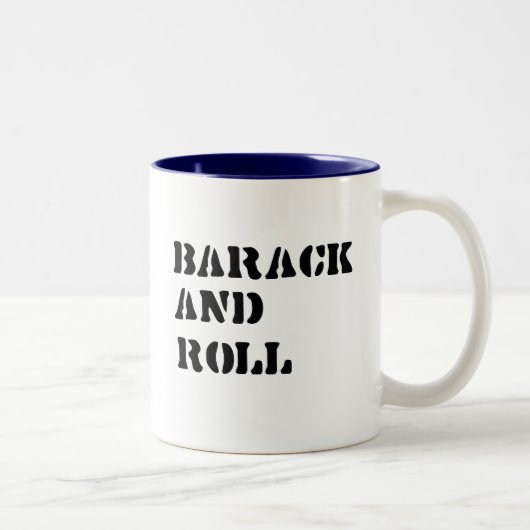Barack und RollenT - Shirt Zweifarbige Tasse (Rechts)