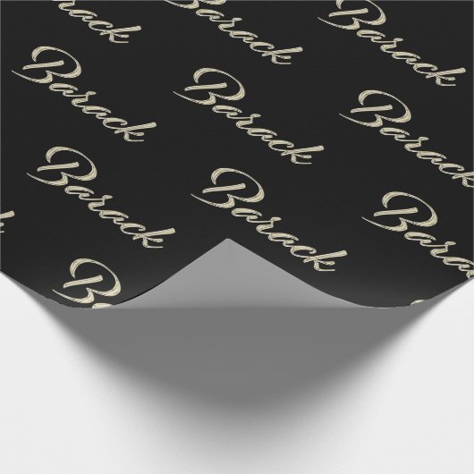 Barack Vorname Name edles Geschenkpapier Papier (Ecke)