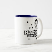 Barack zu Integrität T - Shirt Zweifarbige Tasse (VorderseiteRechts)