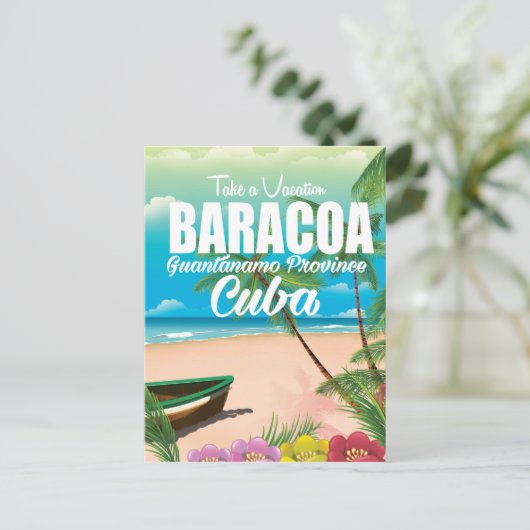 Baracoa Guantánamo Prov Kuba Strandurlaub Poster Postkarte (Stehend Vorderseite)