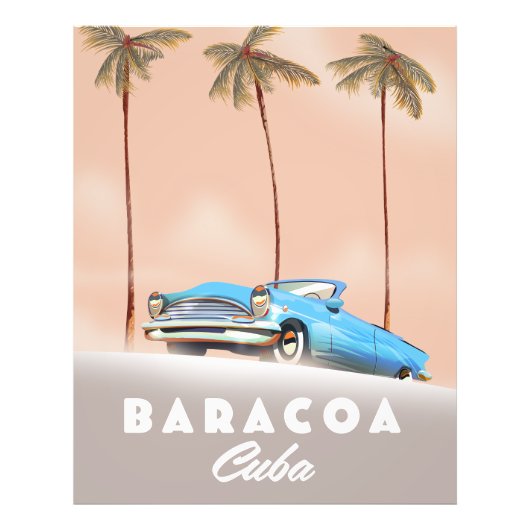 Baracoa Kuba Antikes Auto Fotodruck (Vorne)