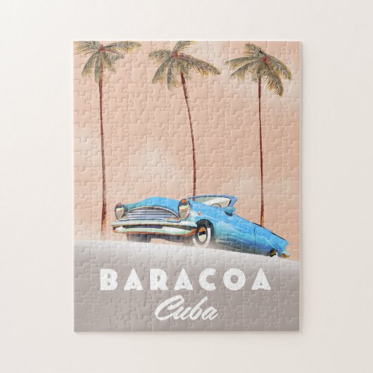 Baracoa Kuba Antikes Auto Puzzle (Vertikal)