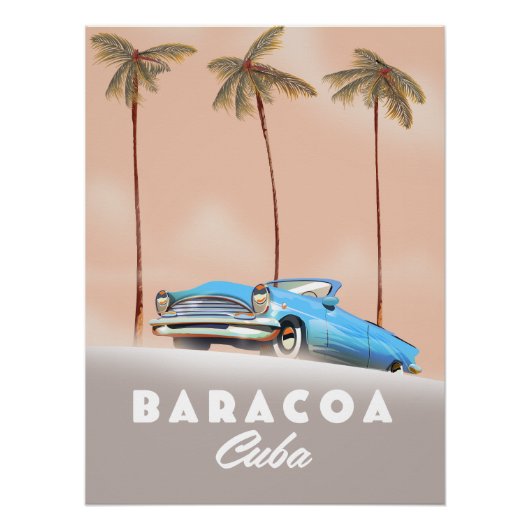 Baracoa Kuba Oldtimer Poster (Vorderseite)